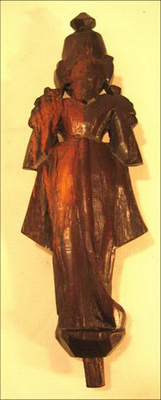 figurine poupee bois antiquite dieu hanuman inde