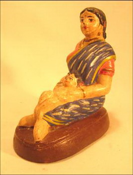 figurine antiquite terre cuite ayurveda inde