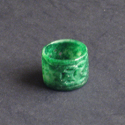 bague jade vert sculptée chine