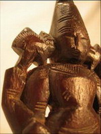 figurine poupee bois antiquite dieu inde