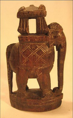 figurine poupee bois elephant antiquite inde