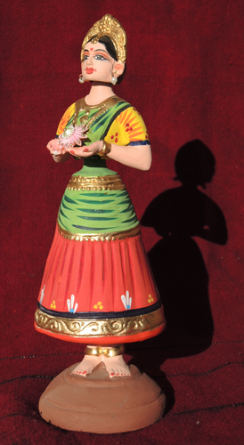 figurine poupée danseuse bollywood papier maché Inde
