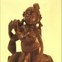 figurine poupee bois antiquite inde