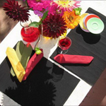 so chic ligne de sets de table madras 6 noirs 6 serviettes 3 couleurs