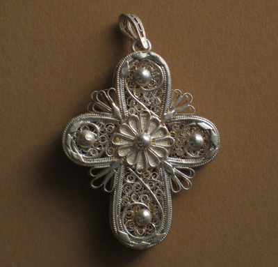 croix filigranne argent bulgarie