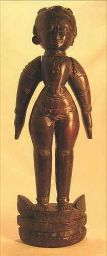 figurine poupee bois homme antiquité inde