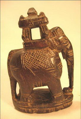 figurine poupee bois elephant antiquite inde