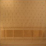 bordure palu sari coton jamdani tisse main blanc or inde