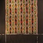 nappe couvre lit ikat detail noir rouge vert tisse main inde