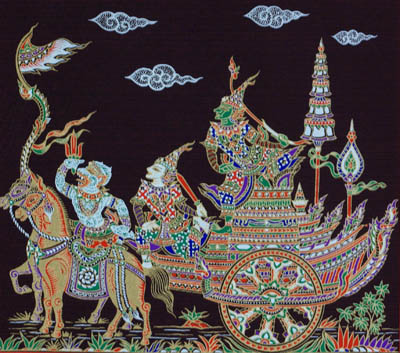 serigraphie du cambodge ramayana