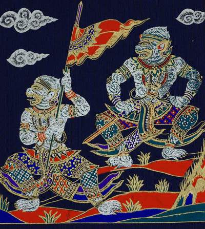 serigraphie du cambodge ramayana