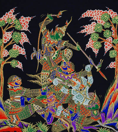 serigraphie du cambodge ramayana