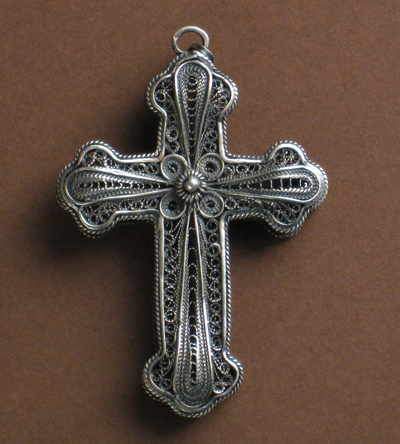 croix filigranne argent bulgarie