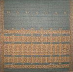 bordure palu sari coton broche effet chatoyant tisse main bleu or inde