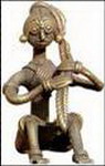 coiffure inde sculpture bronze adivasi